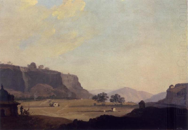 A View of Part of the South Side of the Fort at Gwalior, William Hodges